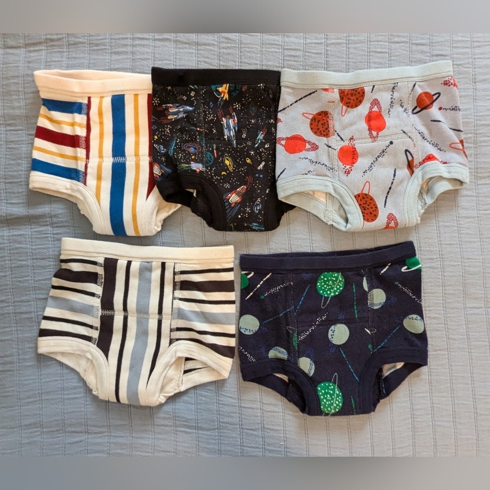 Hanna Andersson 5-Pack Organic Cotton Training Underwear XS